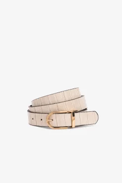 Cinturon Reversible Con Efecto Cocodrilo