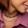 Collar Altea Dots Lavande Oro