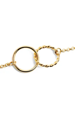 Collar Circles Twist Baño Oro