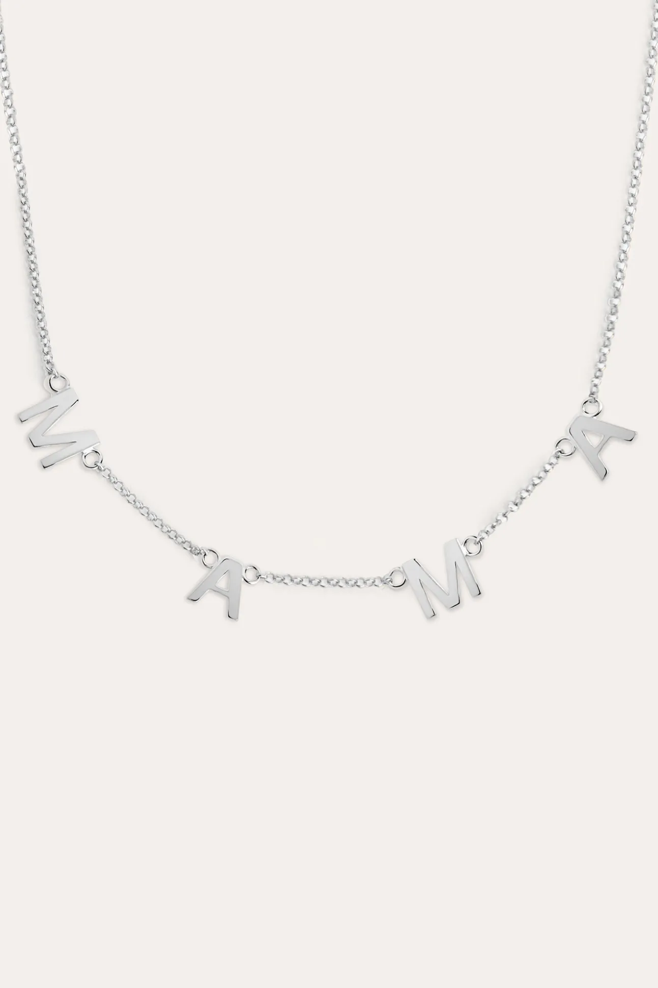 Collar Mama Letters Plata