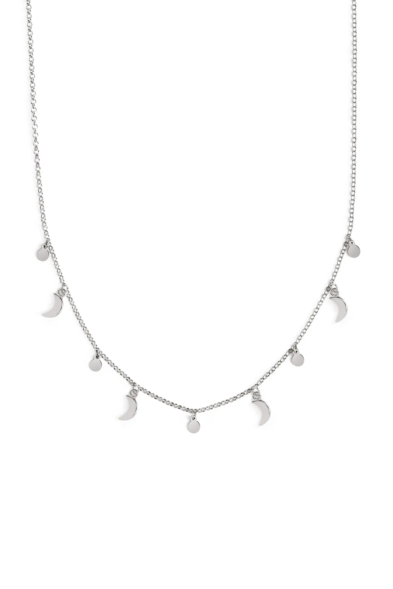 Collar Mini Crescent Moon Plata
