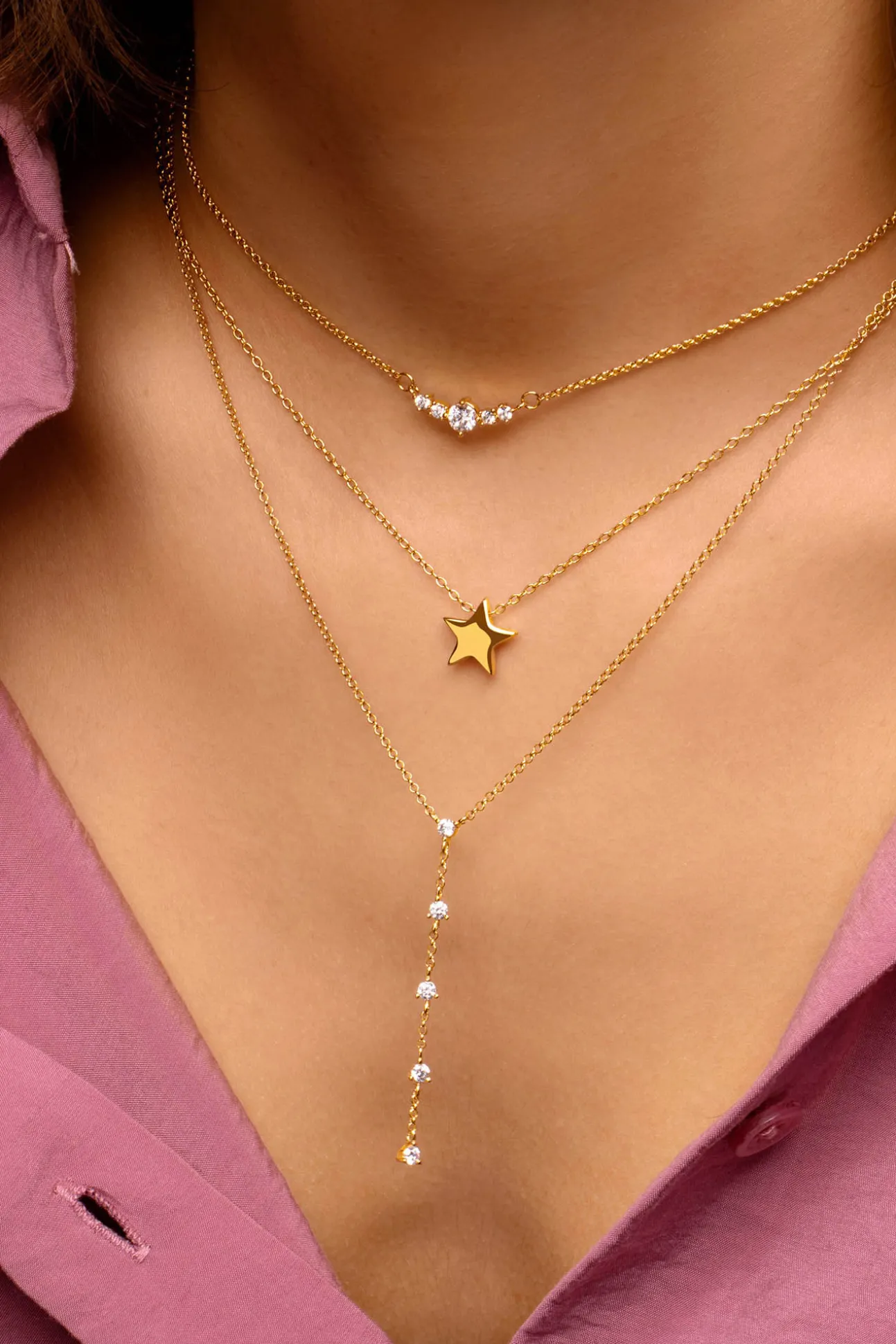 Collar Single Star Oro