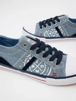 Deportiva Casual De Lona Con Puntera