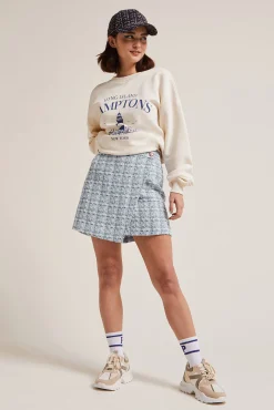 Falda Corta De Tweed