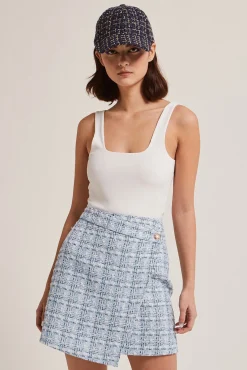Falda Corta De Tweed
