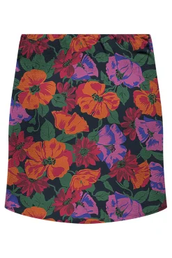 Falda Corta Fruncida Estampada
