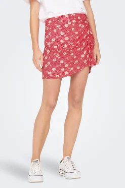 Falda Corta Fruncida Estampada