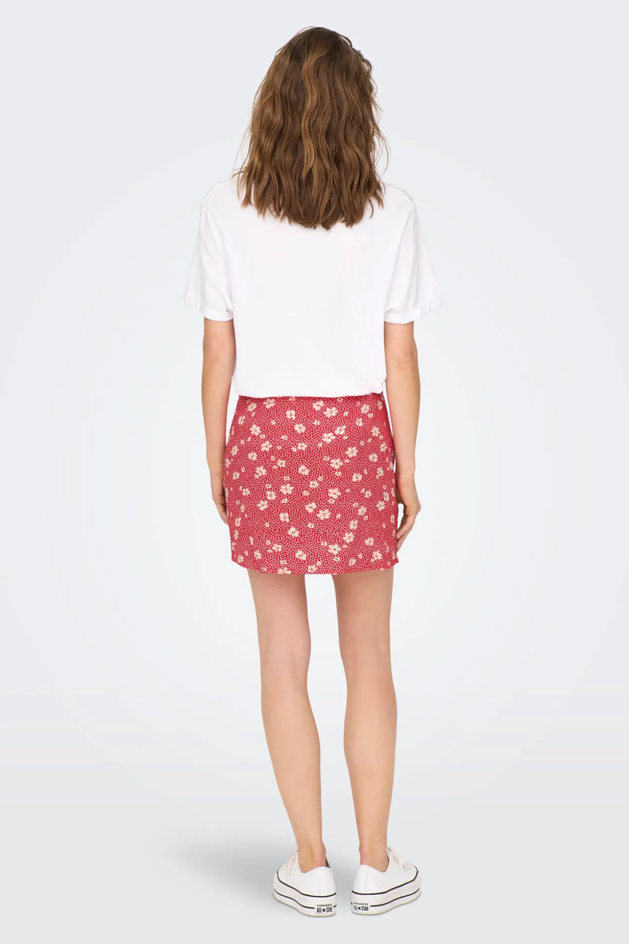 Falda Corta Fruncida Estampada