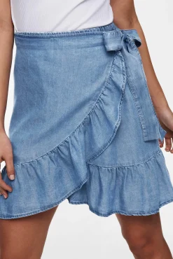 Falda Corta Tencel Cruzada
