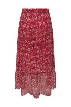 Falda Larga Estampada Gasa