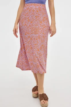Falda Midi Con Estampado