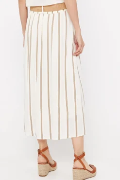 Falda Midi De Rayas