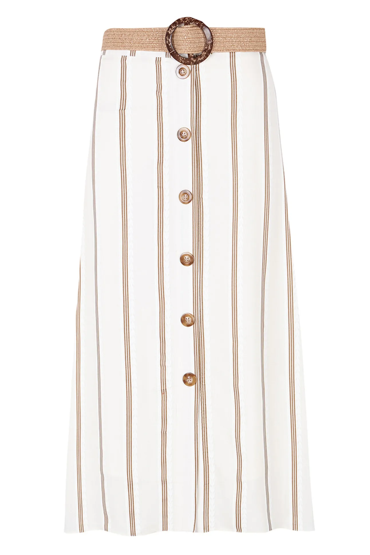 Falda Midi De Rayas