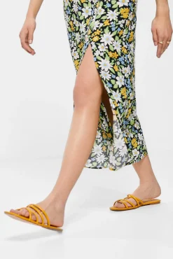 Falda Midi Estampada Abertura