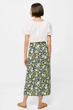 Falda Midi Estampada Abertura