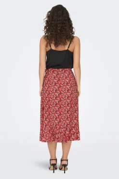 Falda Midi Estampada Cruzada