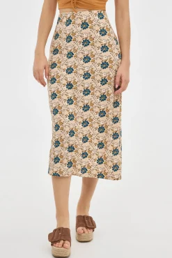 Falda Midi Print Ajustada