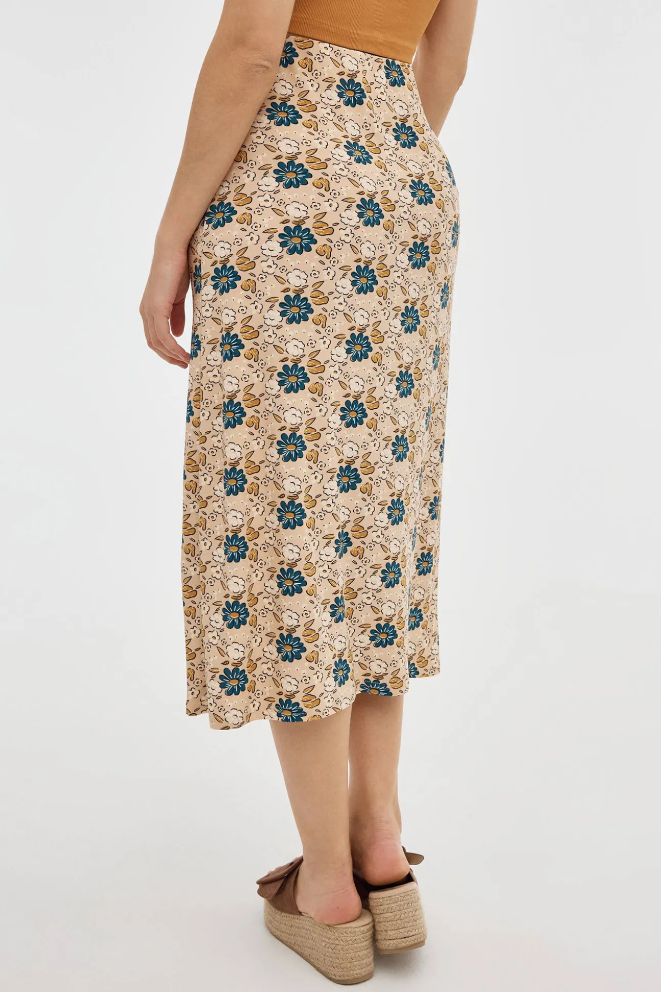 Falda Midi Print Ajustada