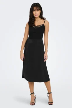 Falda Midi Satinada