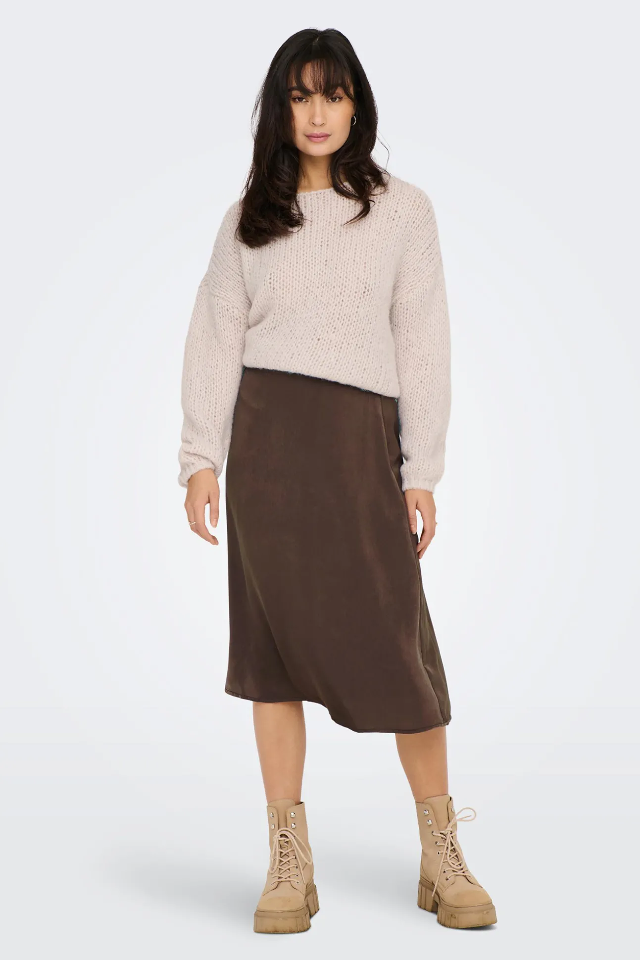 Falda Midi Satinada