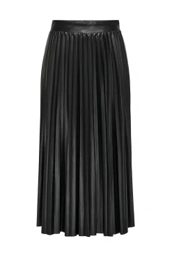 Falda Plisada Midi Polipiel