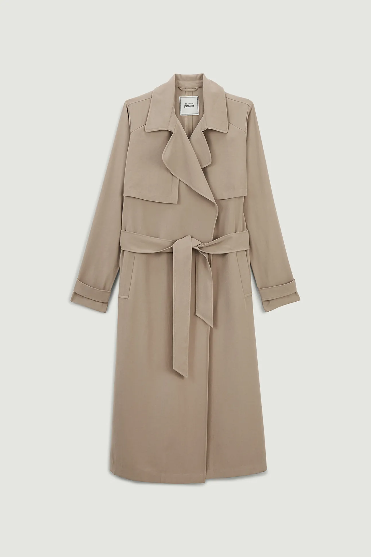 Gabardina Larga De Tejido Vaporoso