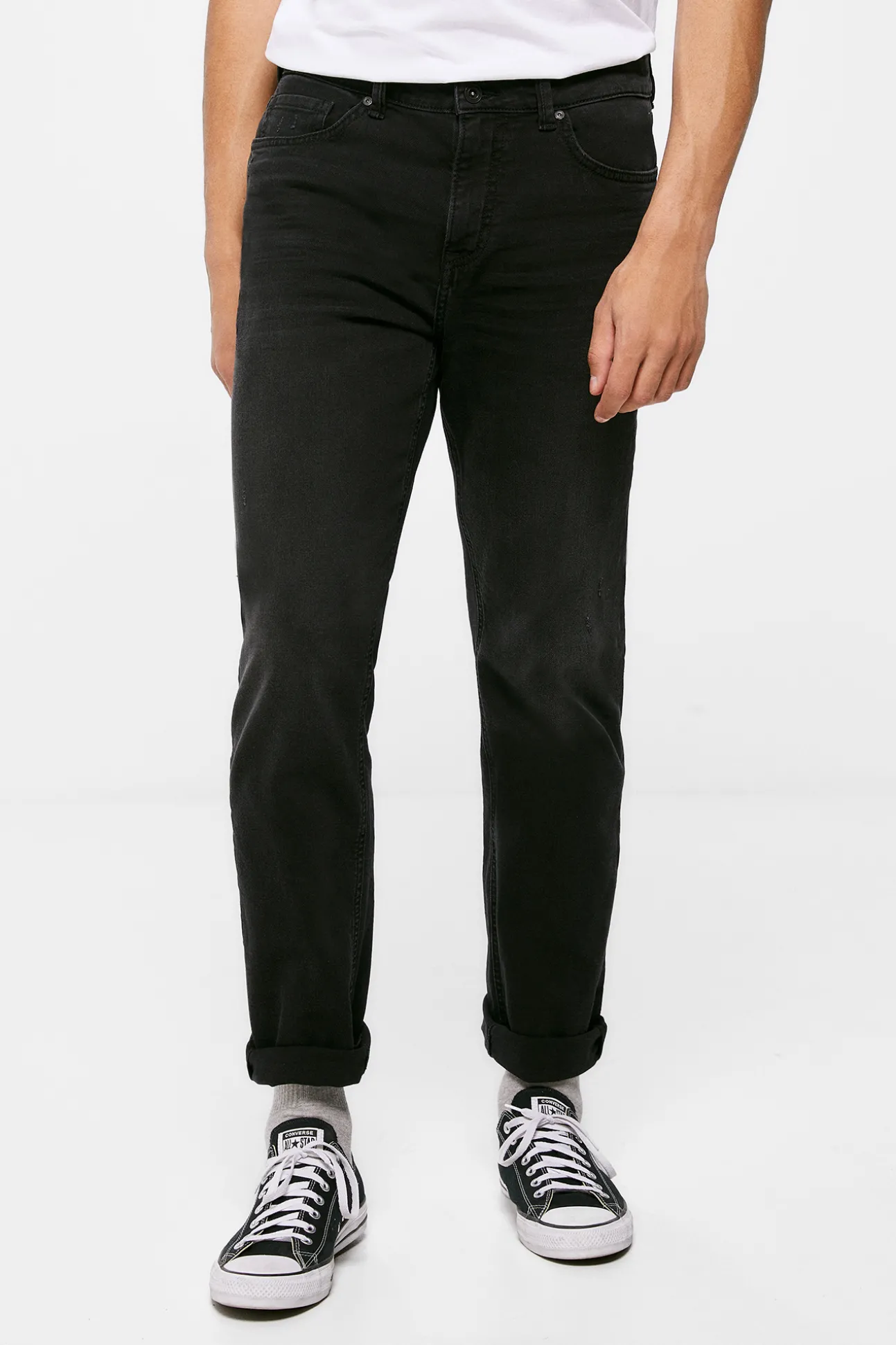Jeans Regular Negro Lavado