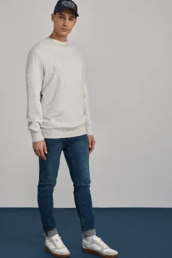 Jeans Skinny Lavado Medio Oscuro Ensuciado