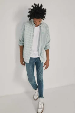 Jeans Slim Lavado Medio Ensuciado