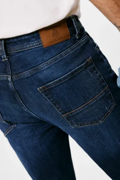 Jeans Slim Lavado Medio Oscuro