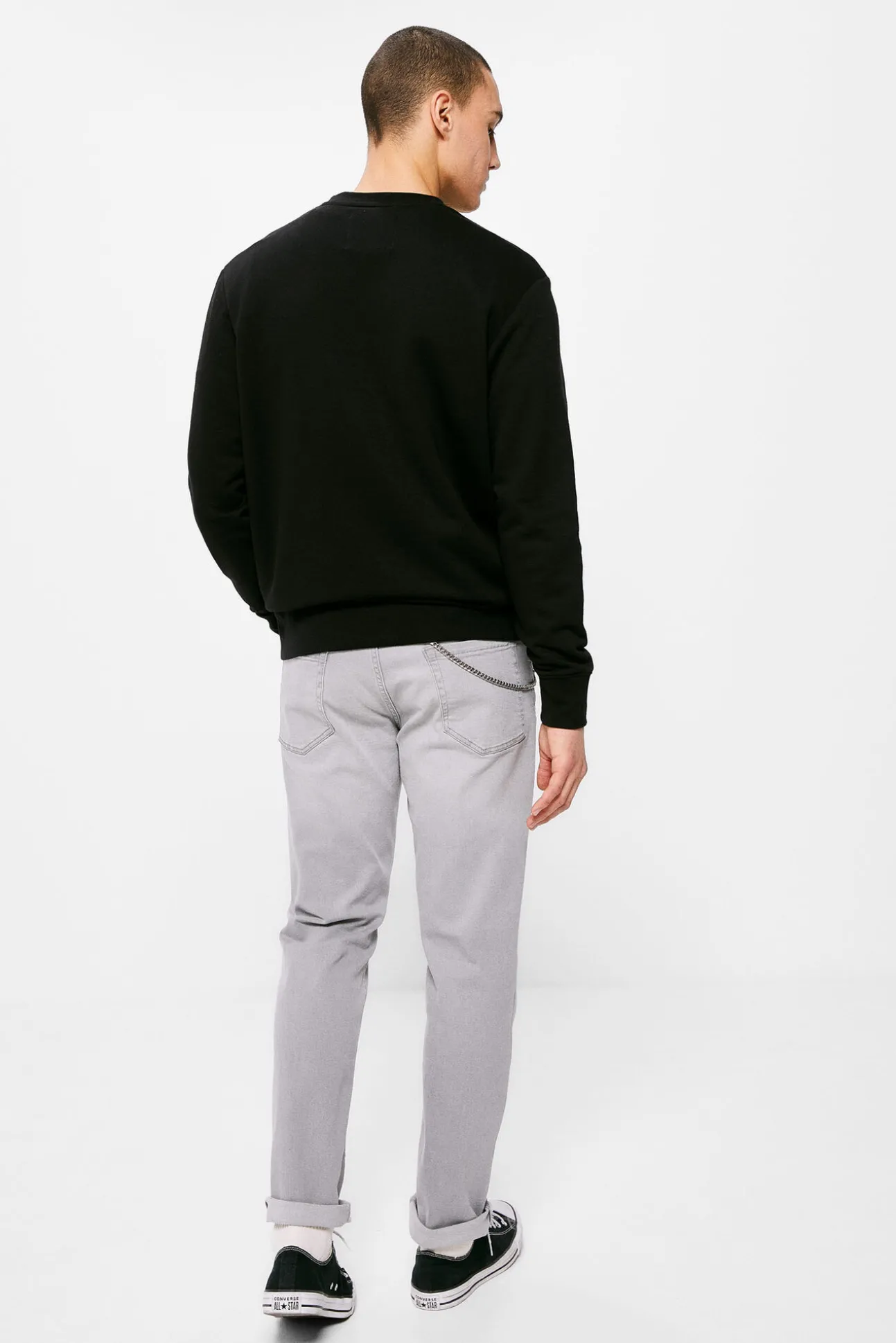 Jeans Slim Ligero Gris Lavado Claro