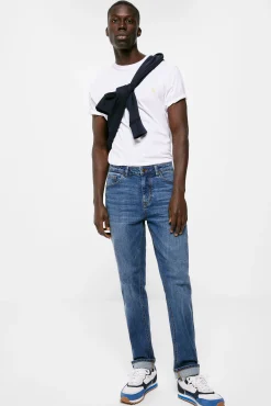 Jeans Slim Ligero Lavado Medio Oscuro