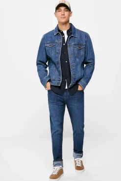 Jeans Slim Ultra Ligero Lavado Medio Oscruo