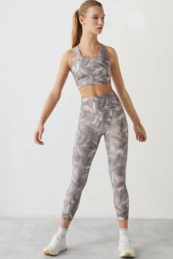 Leggings Crop Flores 4D Stretch