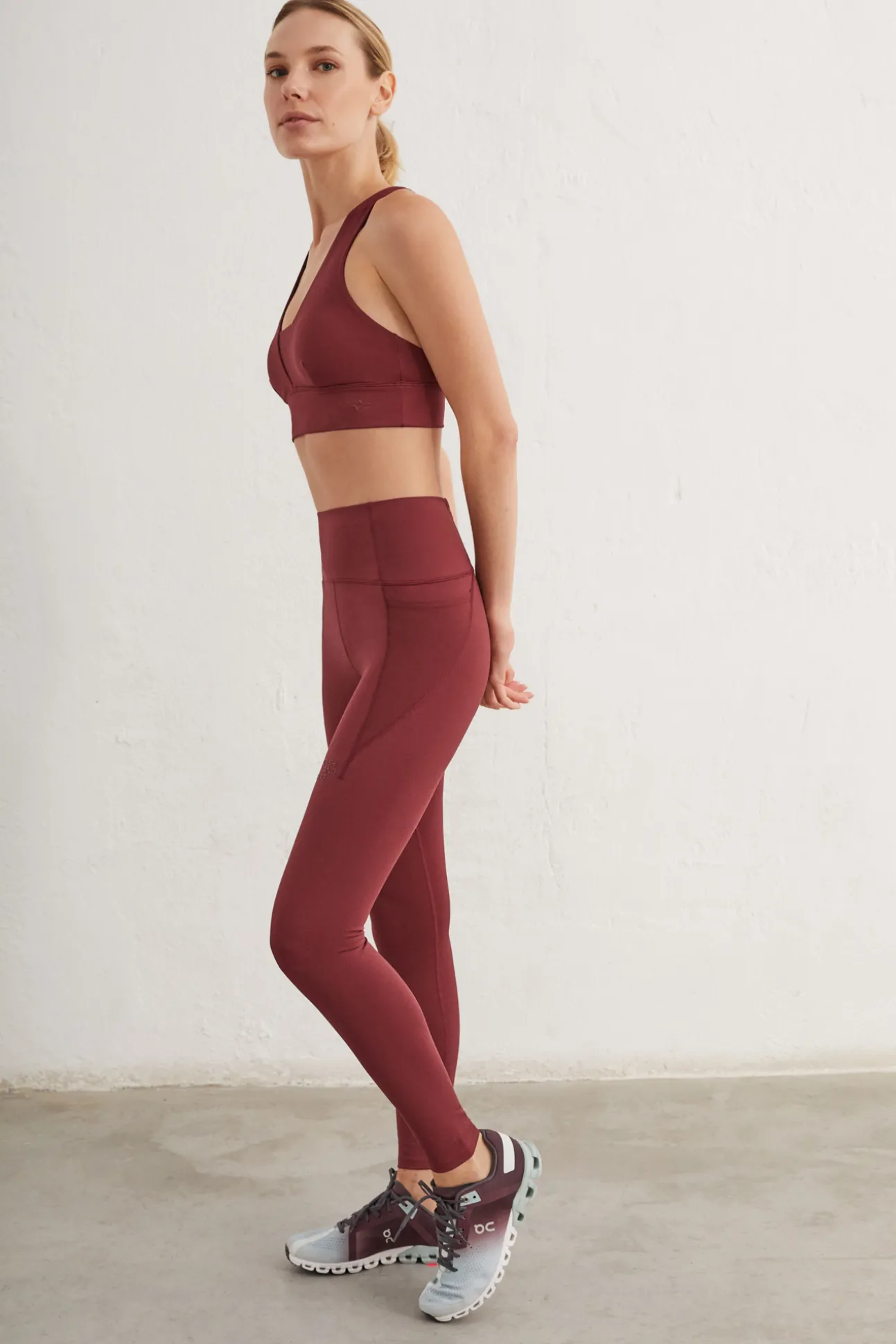 Leggings Largos Granate 4D Stretch