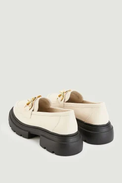 Mocasines Chunky Con Hebillas Doradas Polipiel