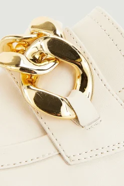 Mocasines Chunky Con Hebillas Doradas Polipiel