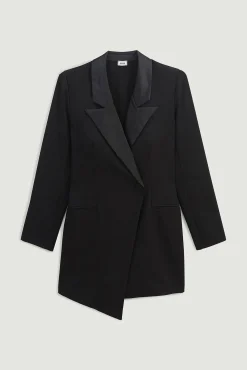 Mono Corto Blazer Con Cuello Saten