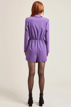 Mono Corto Blazer Con Cuello Saten
