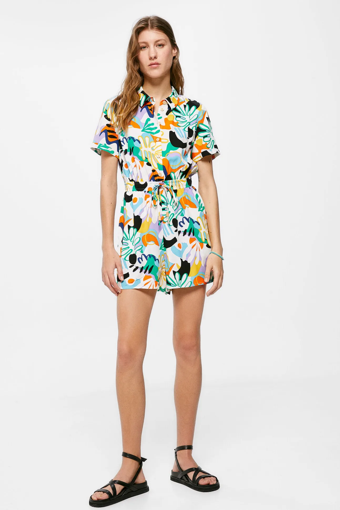 Mono Corto Camisero Estampado