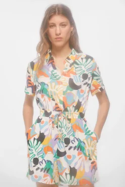Mono Corto Camisero Estampado