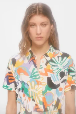 Mono Corto Camisero Estampado