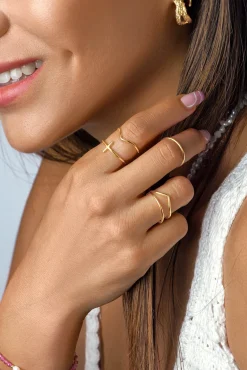 Pack 5 Anillos Nefertiti Oro