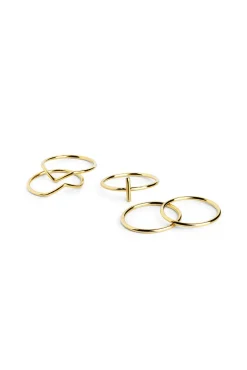 Pack 5 Anillos Nefertiti Oro