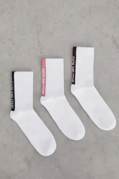 Pack 3 Calcetines Cortos Blanco