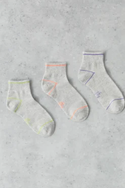 Pack 3 Calcetines Cortos Tecnicos Algodon Blanco