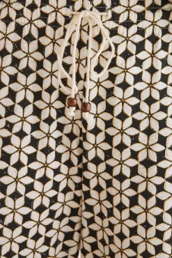 Pantalon 100% Algodon Estampado Geometrico