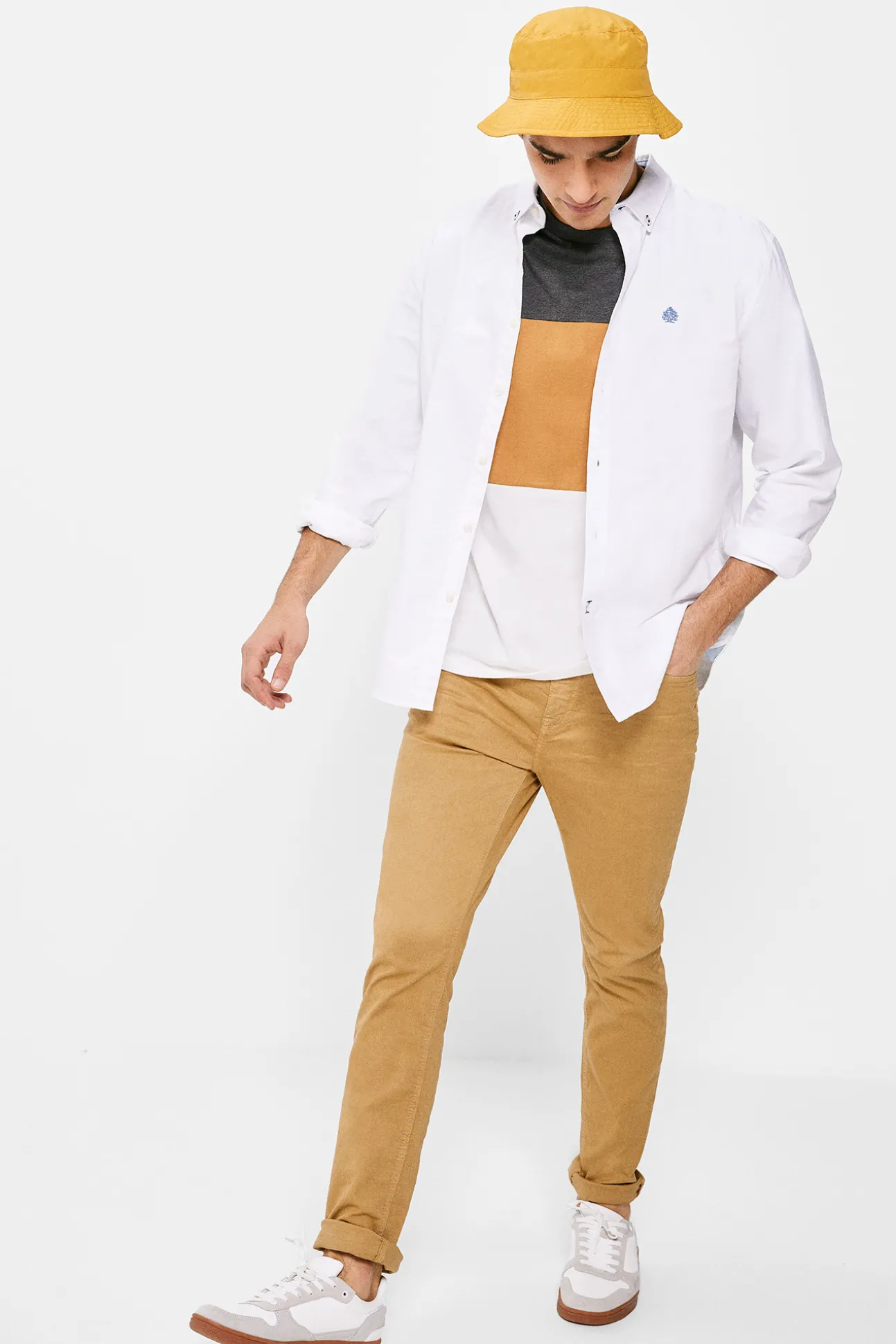 Pantalon 5 Bolsillo Color Skinny Lavado
