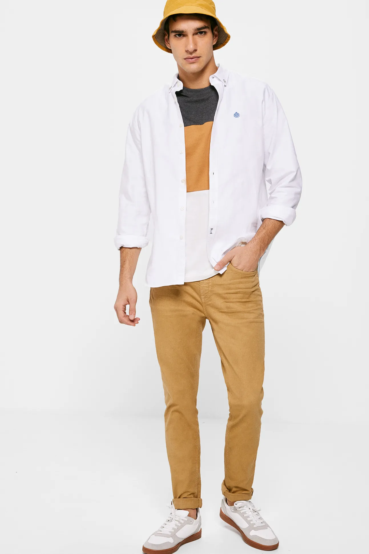 Pantalon 5 Bolsillo Color Skinny Lavado