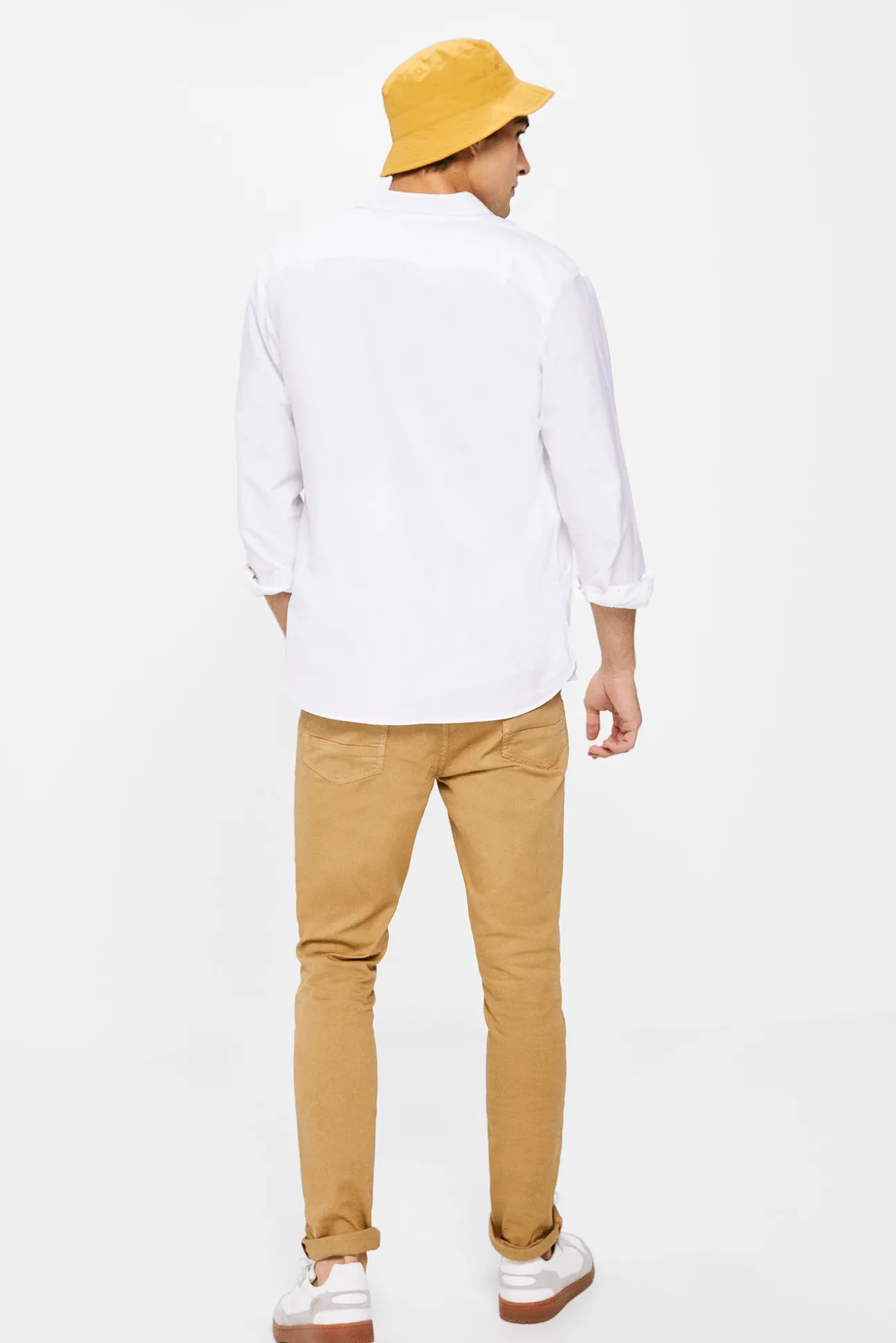 Pantalon 5 Bolsillo Color Skinny Lavado